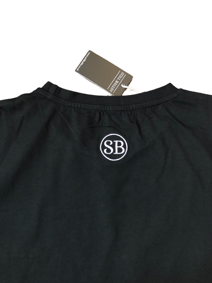 Still Ballin' Circle Emblem Black Crew neck Embroidery T-shirt