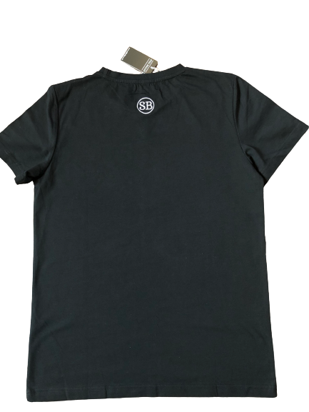 Still Ballin' Circle Emblem Black Crew neck Embroidery T-shirt