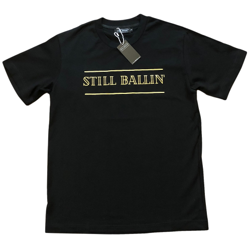 Still Ballin' Signature T-shirt Black with Gold print