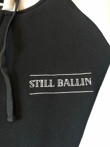 Still Ballin' Signature Zip Through Hoodie - Black/Marl Grey